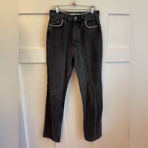 Reformation Black Denim with Crystal Accents Size 25​